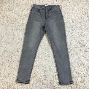 Loft Jeans Womens Size 27/4 The Skinny Button Fly Gray 27x27